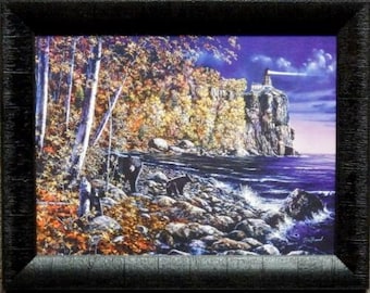 Jim Hansel North Shore Visitors Bear Studio Canvas Art Print-Framed