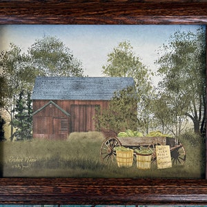 Billy Jacobs Produce Wagnon Farming Decorator Art Print-Framed 14.5 x 11.5