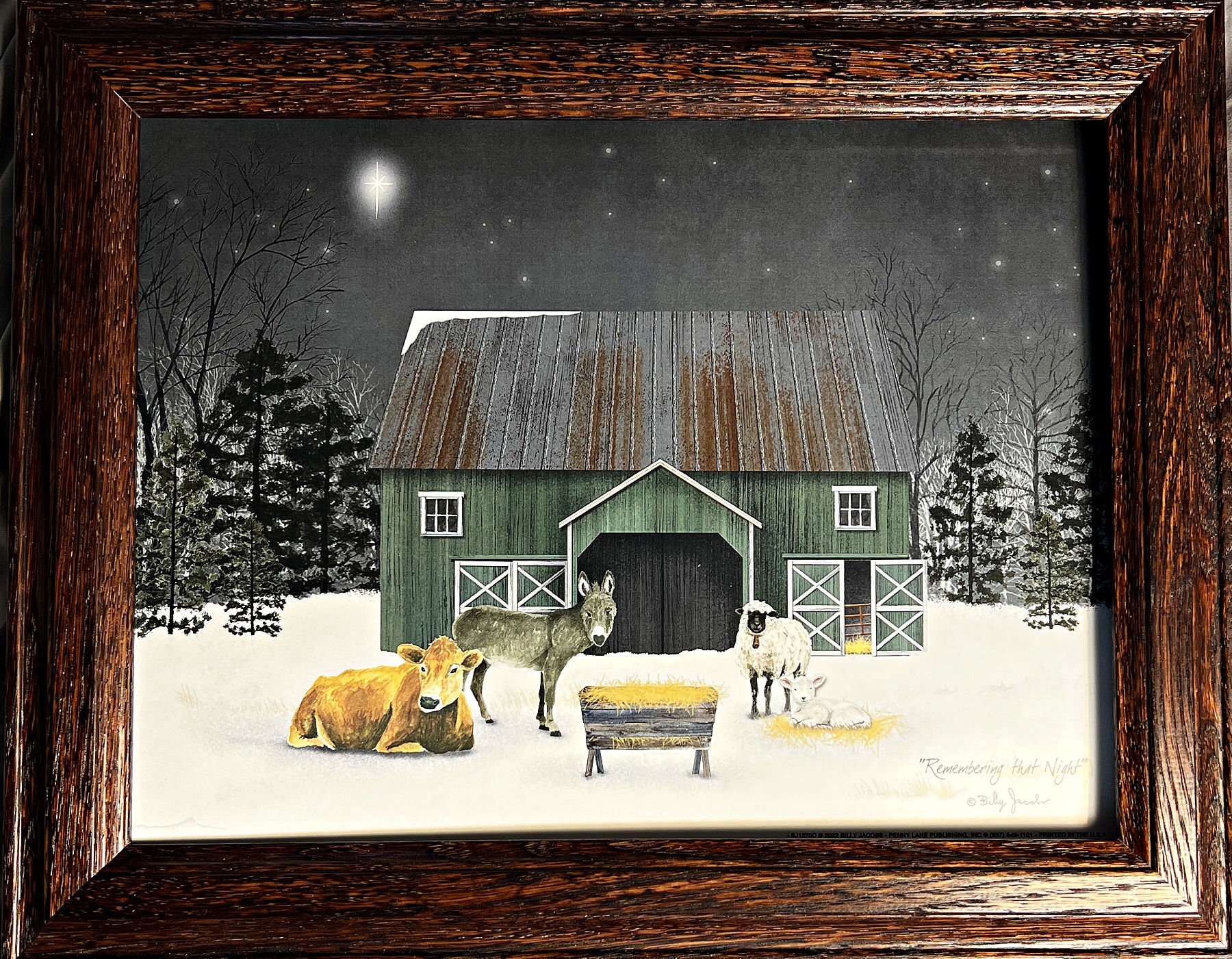 Billy Jacobs Remembering That Night Manger Art Print -framed (wood) 14. ...