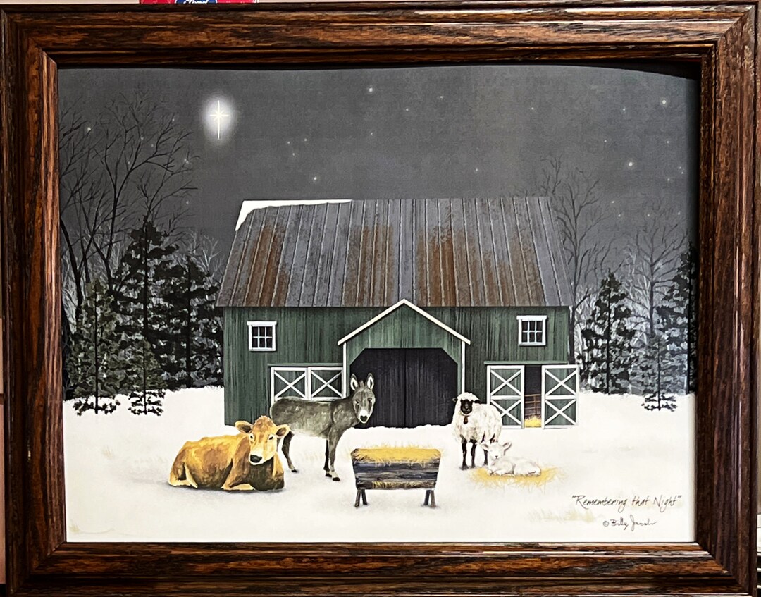 Billy Jacobs Remembering That Night Christmas Art Print- Framed 18.5 X ...