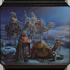Tom Dubois And The Wise Men Came Bearing Gifts- Framed Art Print 29 x 25