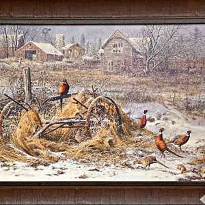 Scott Zoellick Days Gone By Pheasant Farm Art Print- Framed - 28.5"x20.5" Signed/Numbered