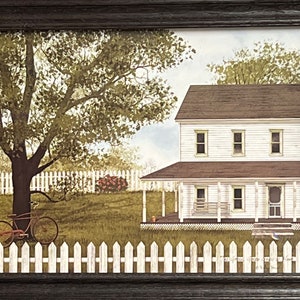 The Green Green Grass of HomeBy Billy Jacobs Hand Textured Art Print-Framed (Solid Wood) 28 x 22