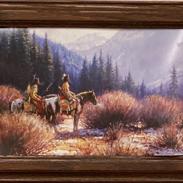 Martin Grelle Warriors in the Willows Framed (Wood) 14.5 x 10