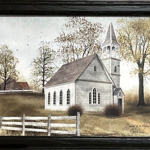 Billy Jacobs Sunday go to Meeting Church Studio Canvas Framed 18.5 x 14.5