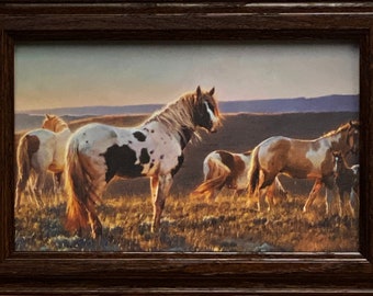 Nancy Glazier Welcome the Dawn Horse Art Print-Framed 14.5 x 10.5