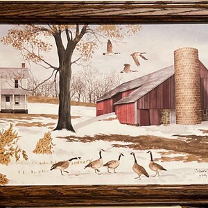Billy Jacobs Headin South Goose Farm Art Print-Framed 20.5 x 14.5
