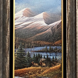 Terry Redlin Master of the Valley Elk Mountain Art Print-Framed 18 x 27