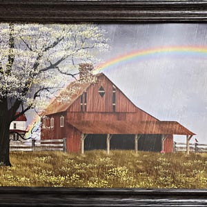 Billy Jacobs His Promise Rainbow Premium Framed Art Print (Wood) 28 x 22