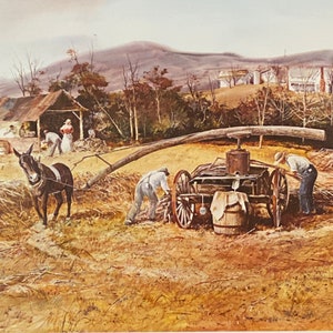 Jack DeLoney S/N Art Print of the Old South Sorghum Mill with Cert (24&quot;x16.5&quot;)
