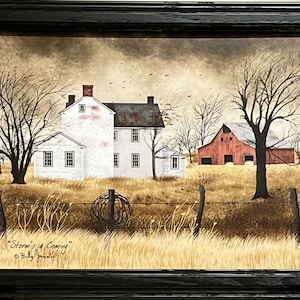 Billy Jacobs Storm&#39;s A Coming Farm Fall Art Print-Framed 18.5 x 14.5