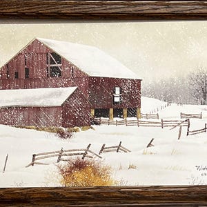 Billy Jacobs Winter Storm Farm  Art Print-Framed 20.5 x 15.5