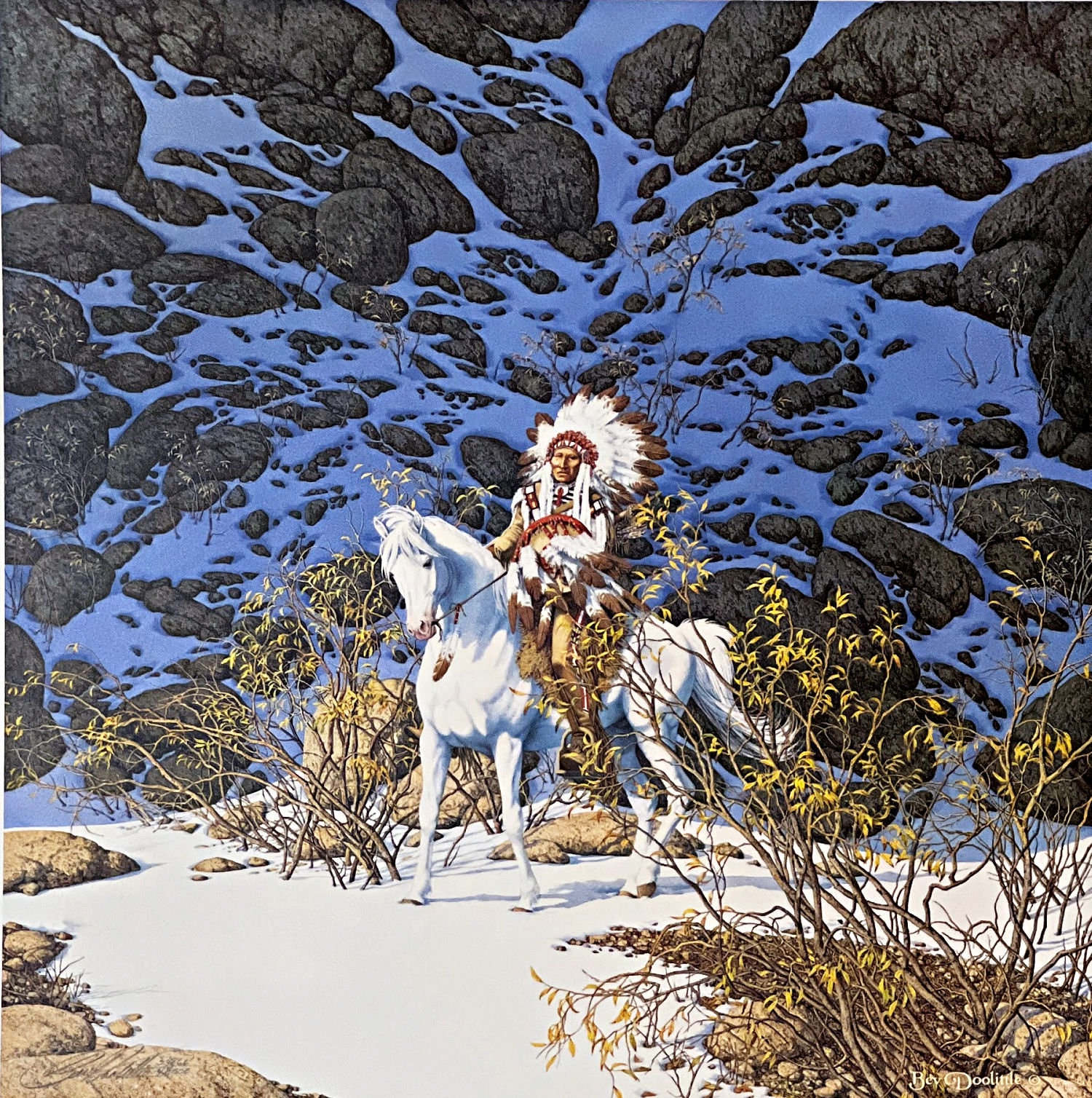 Bev Doolittle Eagle Heart S/N Art Print With Certificate and