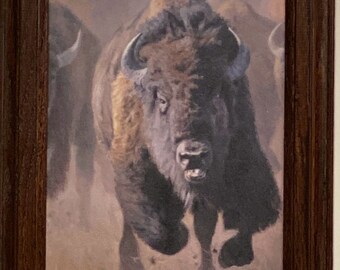 Kyle Sims Full Throttle Buffalo Art Print-Framed 10.5 x 14.5