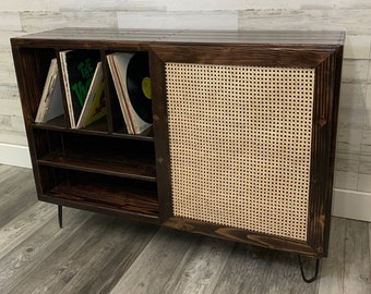 Add RATTAN DOORS to any Media Console or Record Storage Unit (see description) customize your unit