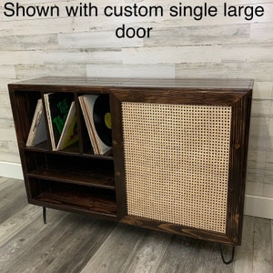 Add RATTAN DOORS to any Media Console or Record Storage Unit (see description) customize your unit