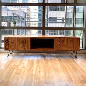 Entertainment Center Solid Wood Media Center Wood Tv Stand Low Sideboard Wood Media Cabinet Living Room furniture