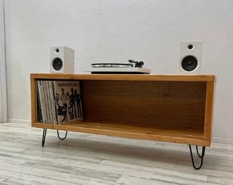 The Classic Vinyl Record Holder and Record Player Stand 15"-75” long 60-300 LP capacity - Turntable Stand