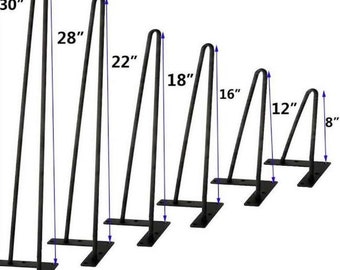 Upgrade to Taller- Set of 4 Hairpin Legs - Choose from 4"-22" to Modify the Height of any unit we offer-Add to Cart along with your Piece