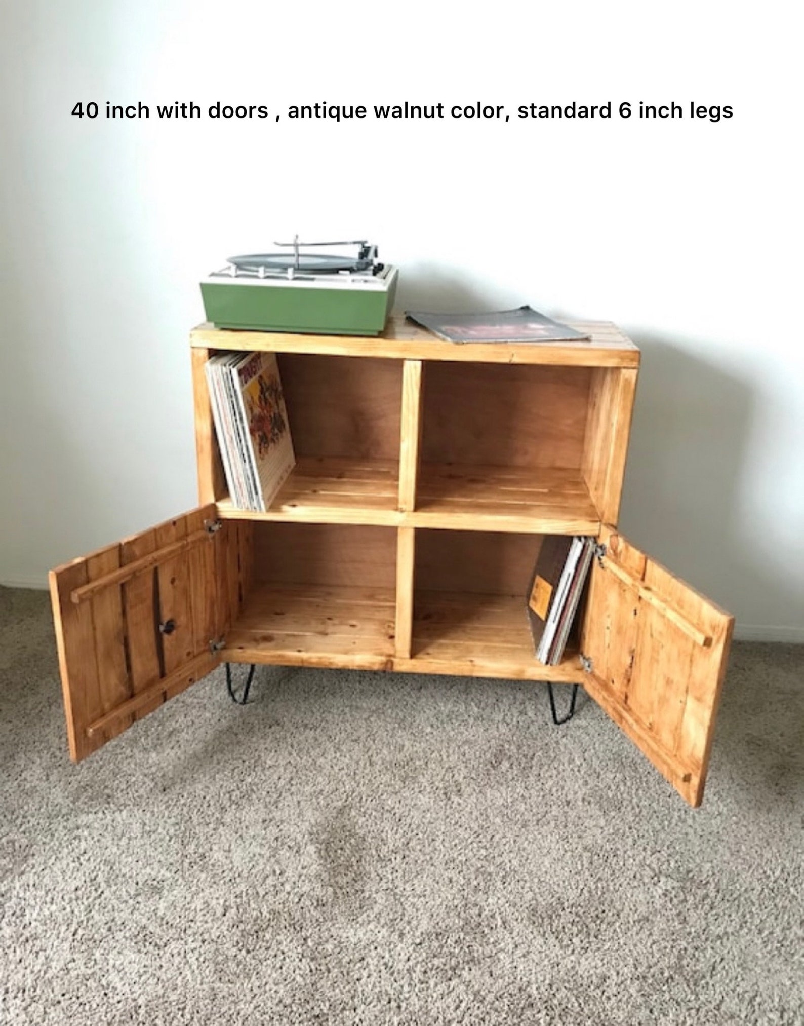 4pack Vinyl Record Storage Lp Storage Media Console Etsy