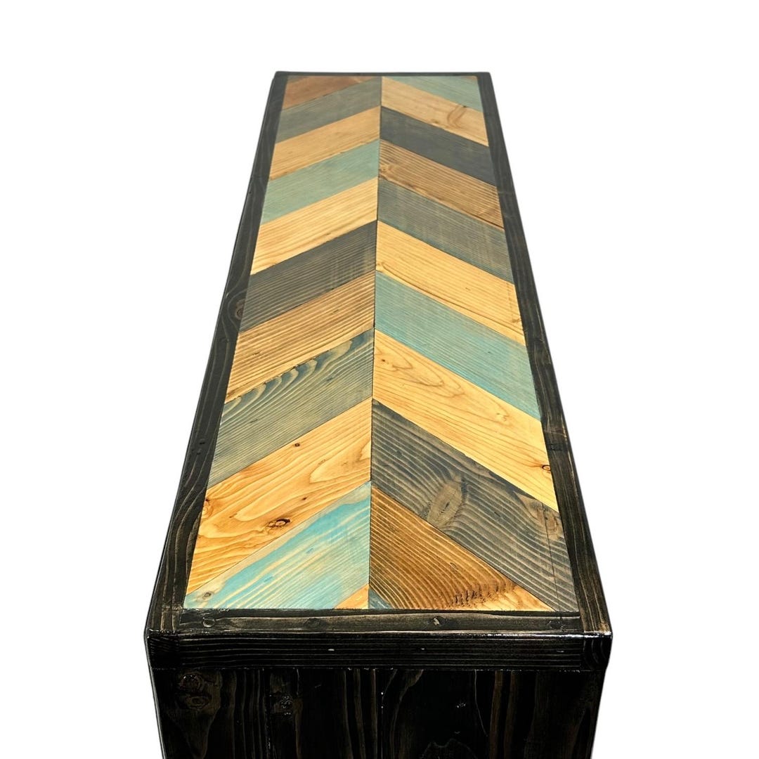 Chevron Wood Top for Record Stand or TV Stand - Etsy