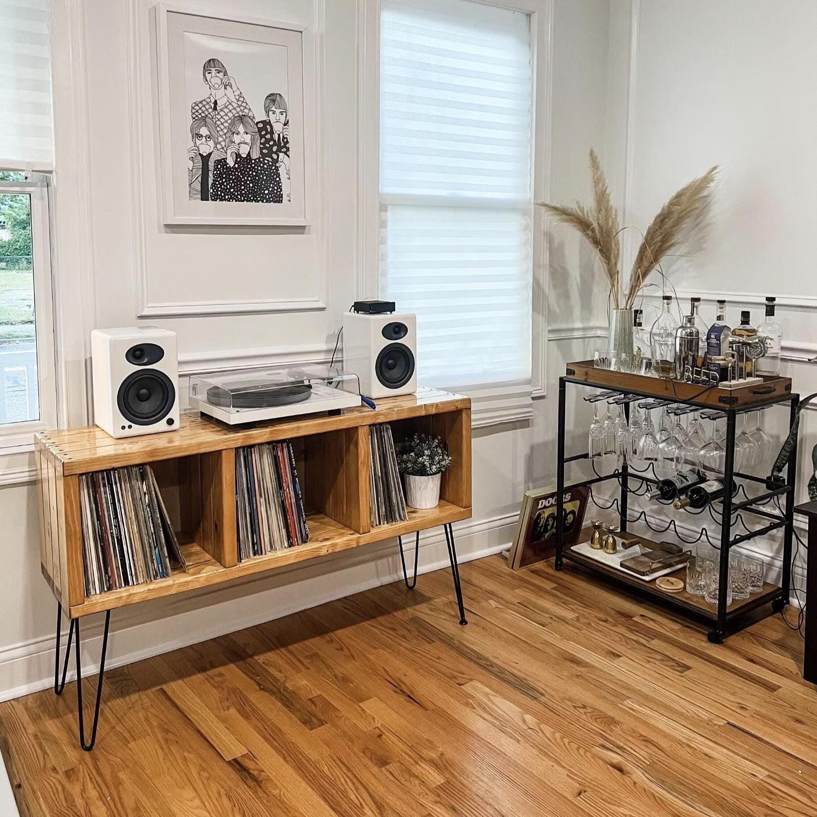 TOO WOOD Record Shelfオーク paddlers coffee Vinyl Record Holder -solid Wood Furniture - Etsy Canada