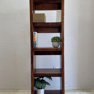 Farmhouse Style Bookcase Wooden Display Unit Home Library Storage Solution Book Collection Organizer Reading Nook Creator Solid Pine Construction Four Shelf System Premium Quality Build Mobile Storage Rack Display Essential Collection