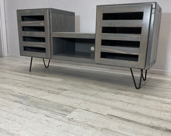 Ready to ship 45 inch drop set with modern doors in classic gray