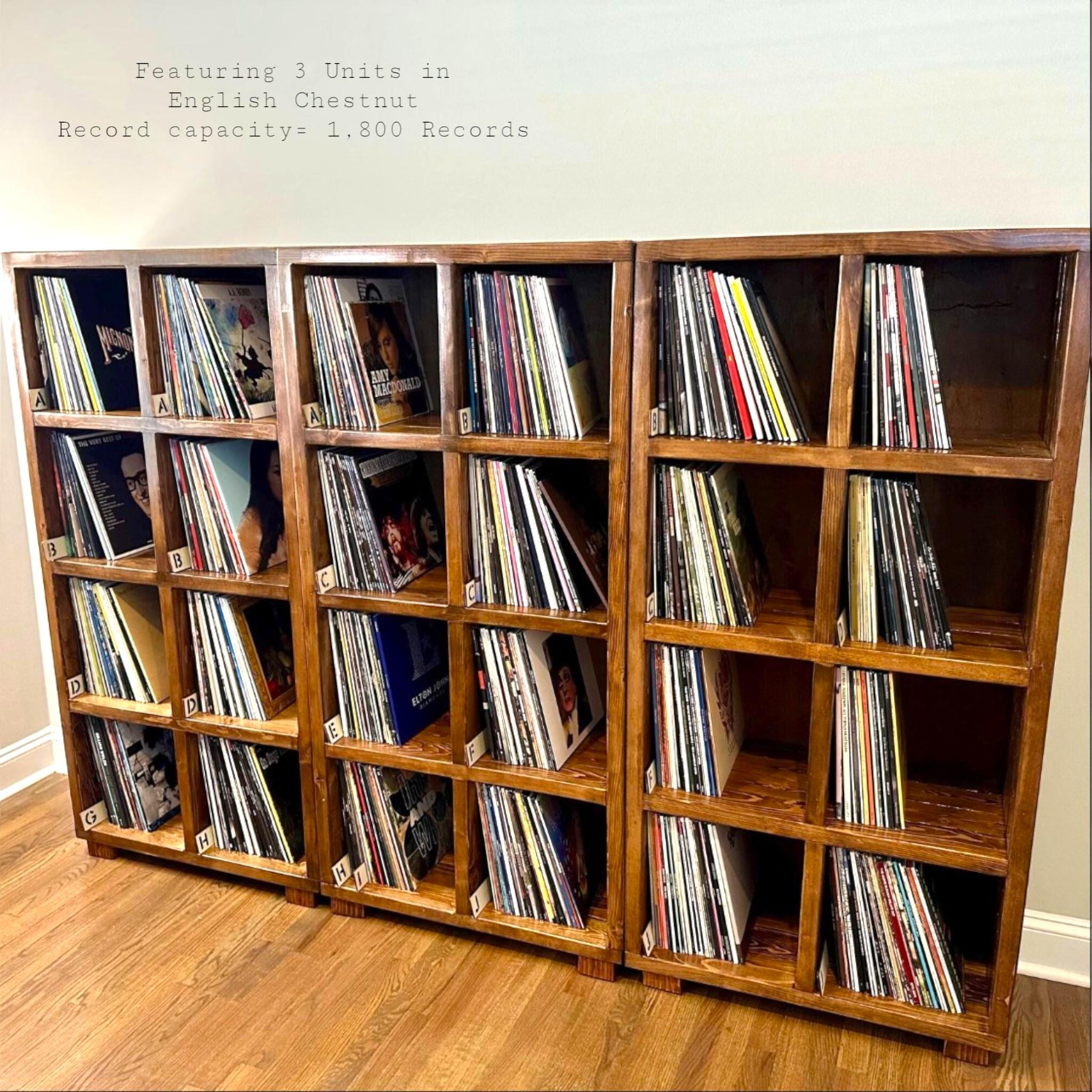 Vinyl Record Storage Holder Stand - 12" 70 Album Display - Boek En LP Opslag Organizer - View #6