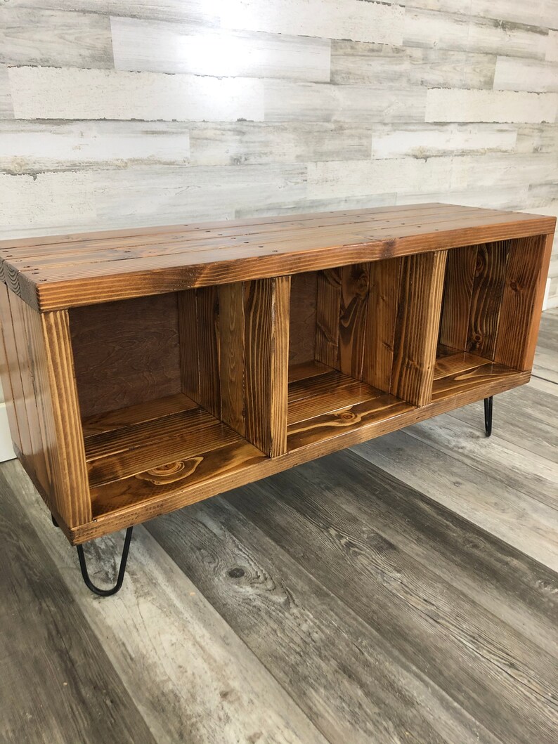 Vinyl Record Holder - Solid Wood Furniture - Thumbnail 4