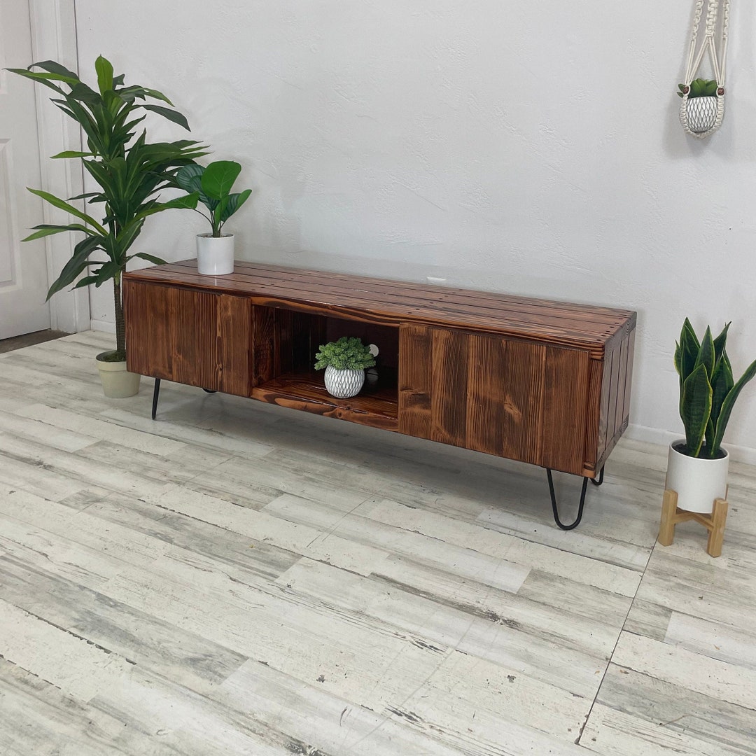 Sec Entertainment Center Stand with Dividers and Doors Open Etsy 日本