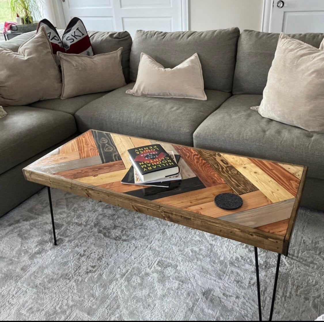 Traditional Herringbone Coffee Table With Customizable