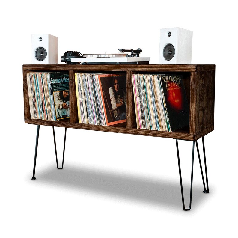 Vinyl Record Holder - Solid Wood Furniture - Thumbnail 3