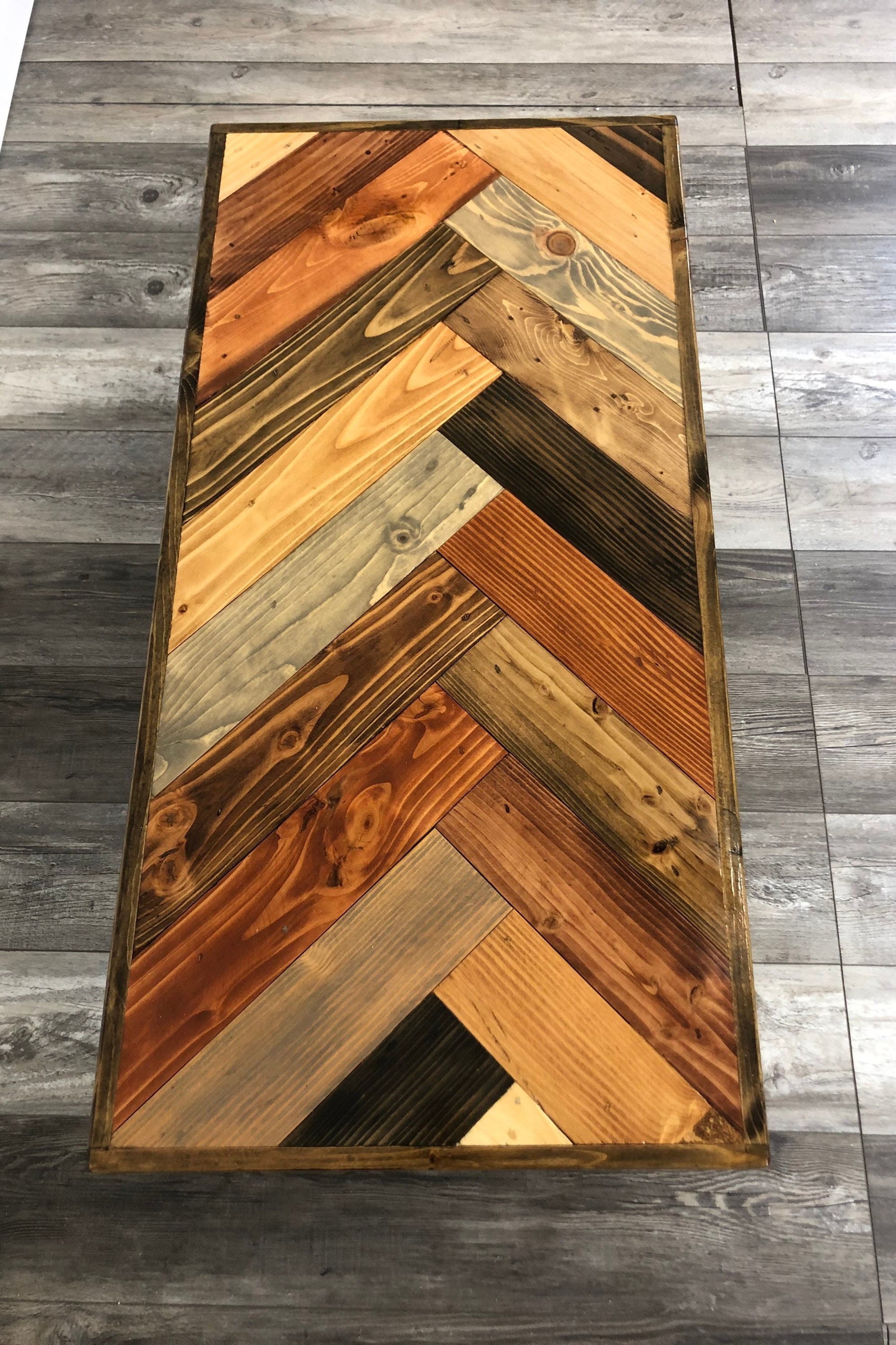 Traditional Herringbone Coffee Table With Customizable