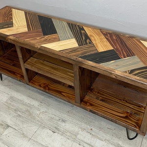 Upgrade Traditional Herringbone Top  Add to Cart Along with Vinyl Record Storage or Media Cabinet Please read description
