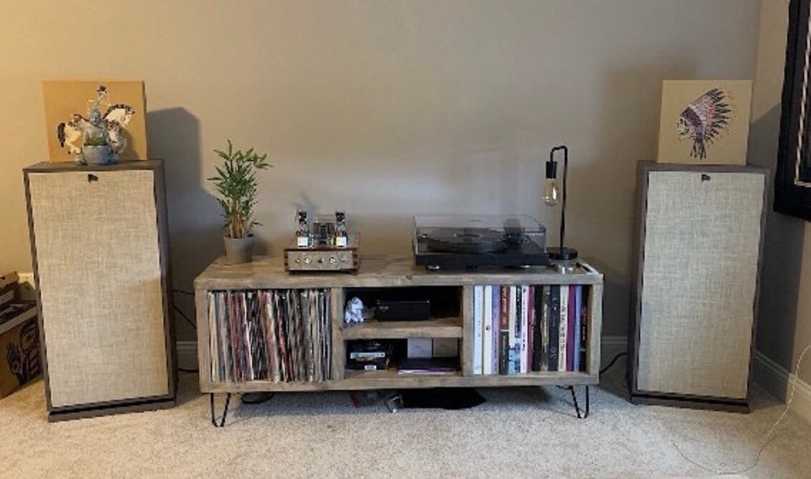 3x2 RECORD PLAYER STAND Tv Stand Record Holder Receiver Etsy