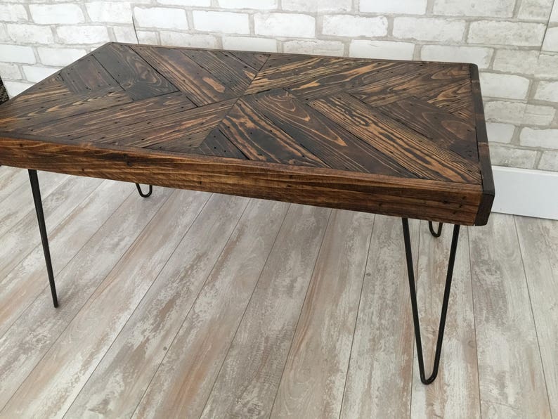 Starburst Pattern Coffee Table Reclaimed Wood Eco Friendly Etsy
