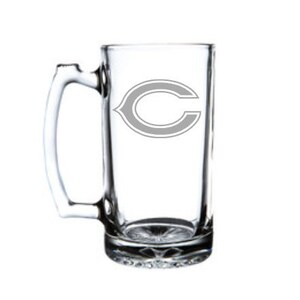 Chicago Bears Logo Etched Glass Beer Mug, Etched Beer Mug, Team Logo ...