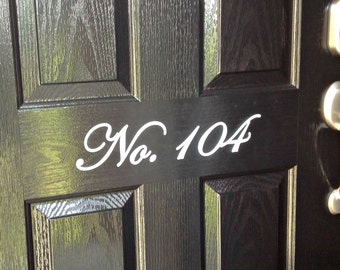 Vinyl House Number for Front Door / Apartment Number / Removeable / Damage Free / Curb Appeal