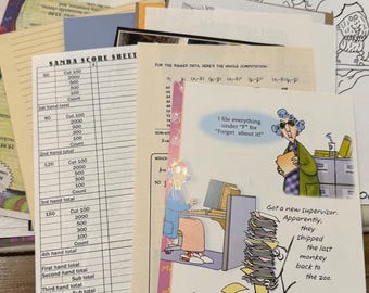 100+ pieces paper bundle for junk journals, scrapbooking and mixed media