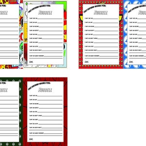 Personalisierbare Superheld First Birthday Wishes Karte - Digital Download