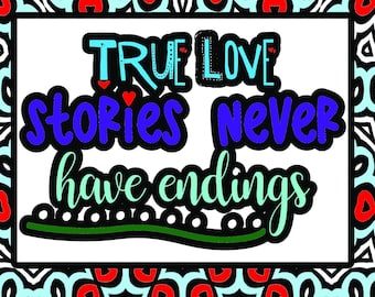 Love quotes coloring pages - perfect for Valentine's Day.  Instant download