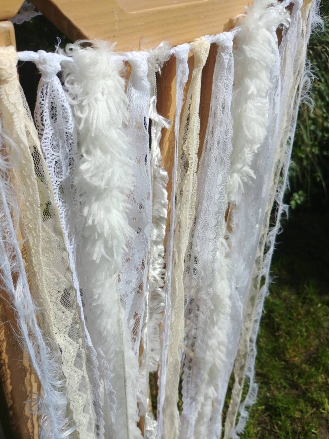 Wedding Chair Decor White Wedding Chair Tie Backs Cream Lace Etsy