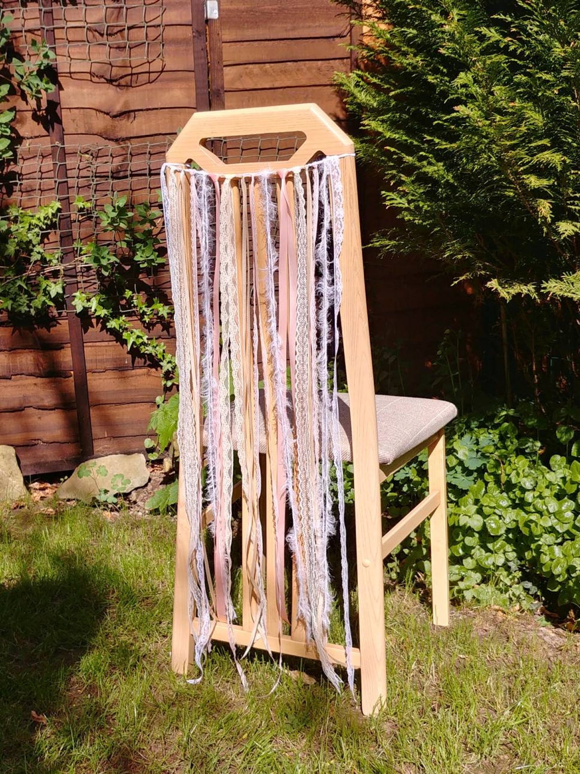 Peach Cream Wedding Chair Decor Wedding Chair Tie Backs Etsy