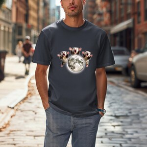 Three Screaming Possums Howling at the Moon Shirt- Funny Vintage Opossum Tee, Retro Howling Possum Unisex - T-Shirt, Washed Tee