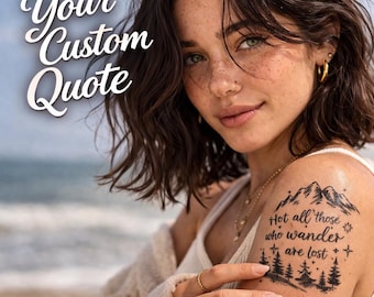 Custom Quote Temporary Tattoo - Quote Tattoos For Women