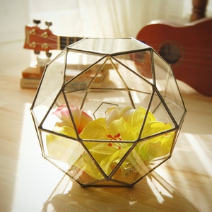 Personalisiertes geometrisches Glas Terrarium, Luftpflanzenbehälter, Übertopf für den Innengarten, Box, Hochzeitsdekor, Geschenk für Gärtner Geschenk für Sie