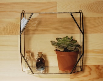 Verre suspendu personnalisé Terrarium Verre géométrique Terarrium Fait à la main Terrarium Terrarium Accessoire Boîte à bijoux Boîte à bijoux Organisateur de boîte à vitraux