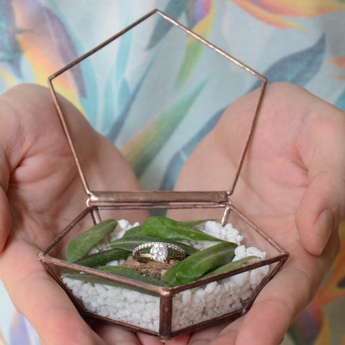 Stain Glass Wedding Ring Box Ring Holder Wedding Gifts Etsy