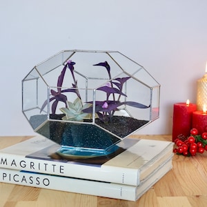 Kundenspezifische geometrische Glasterrarium-Briefkasten-Innengartenarbeit, Glaskasten, moderner Pflanzer, Hochzeitskarten-Kasten, Kaktus-Schot-Umschlag-Halter